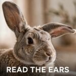 An alert rabbit with one upright ear and the headline “READ THE EARS.”